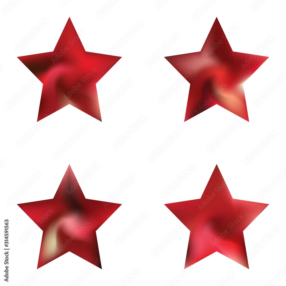 Obraz premium Set of pentagram modern backgrounds.