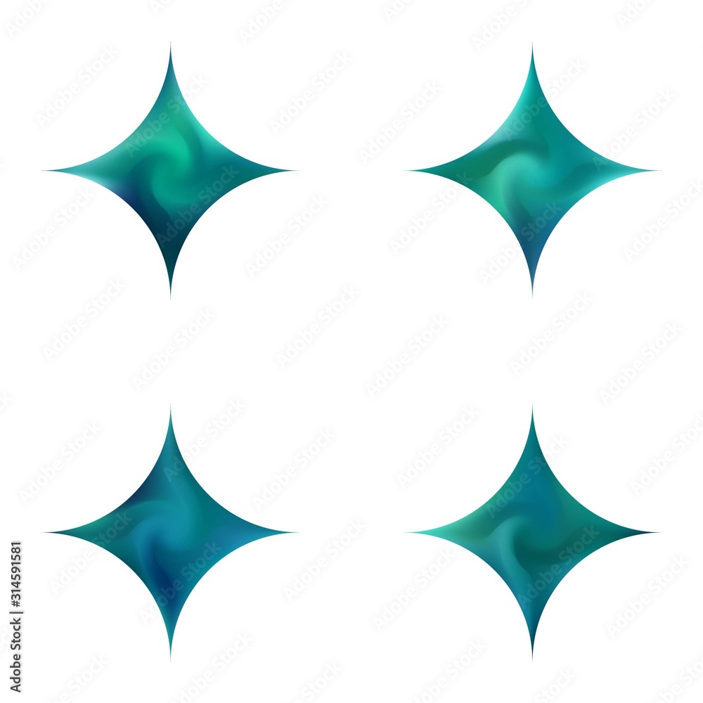 Fototapeta premium Collection of diamond-shaped colored backgrounds.