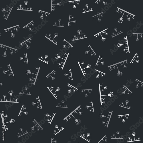 Grey Mold icon isolated seamless pattern on black background. Vector Illustration