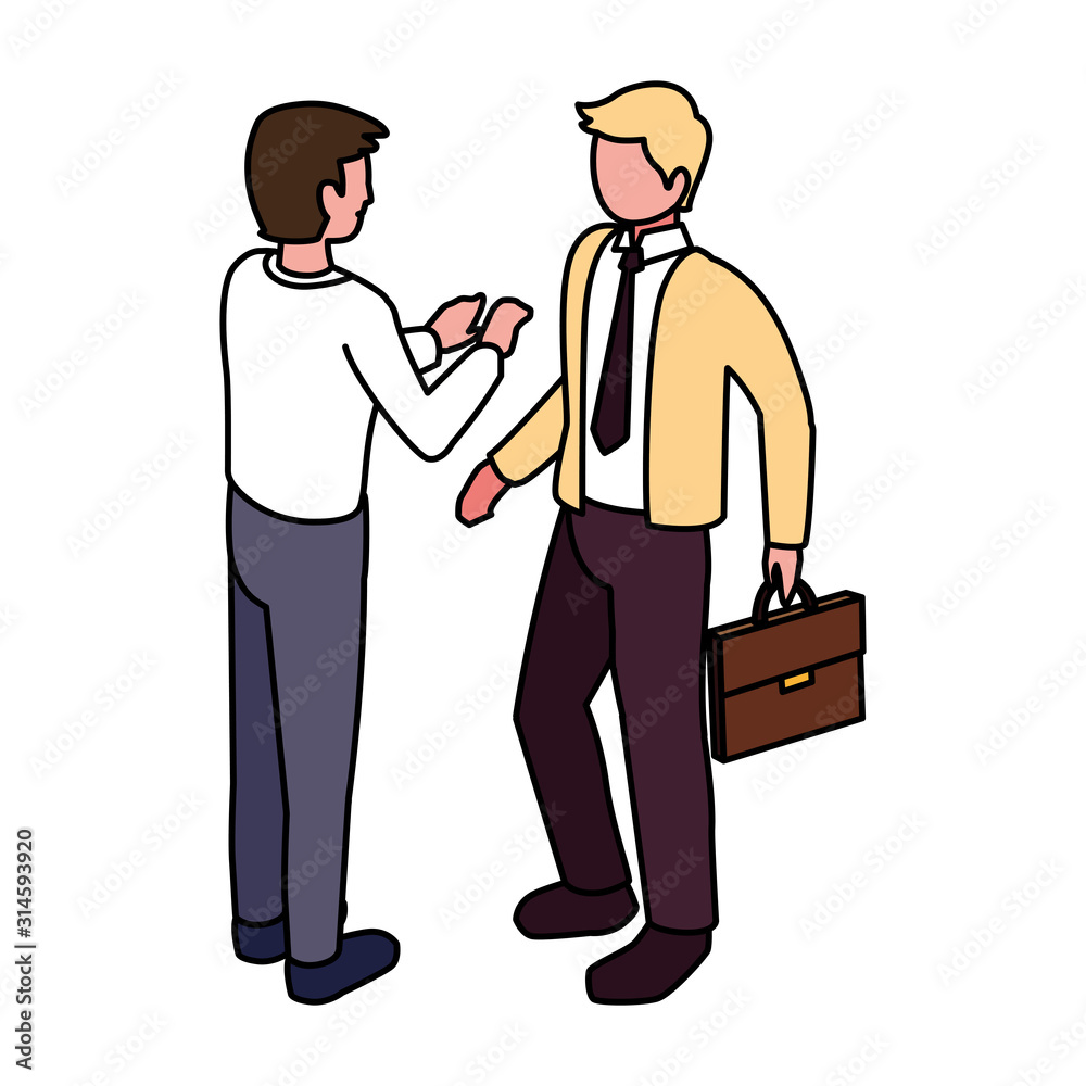 businessmen standing with various views, poses and gestures businessmen standing with various views, poses and gestures