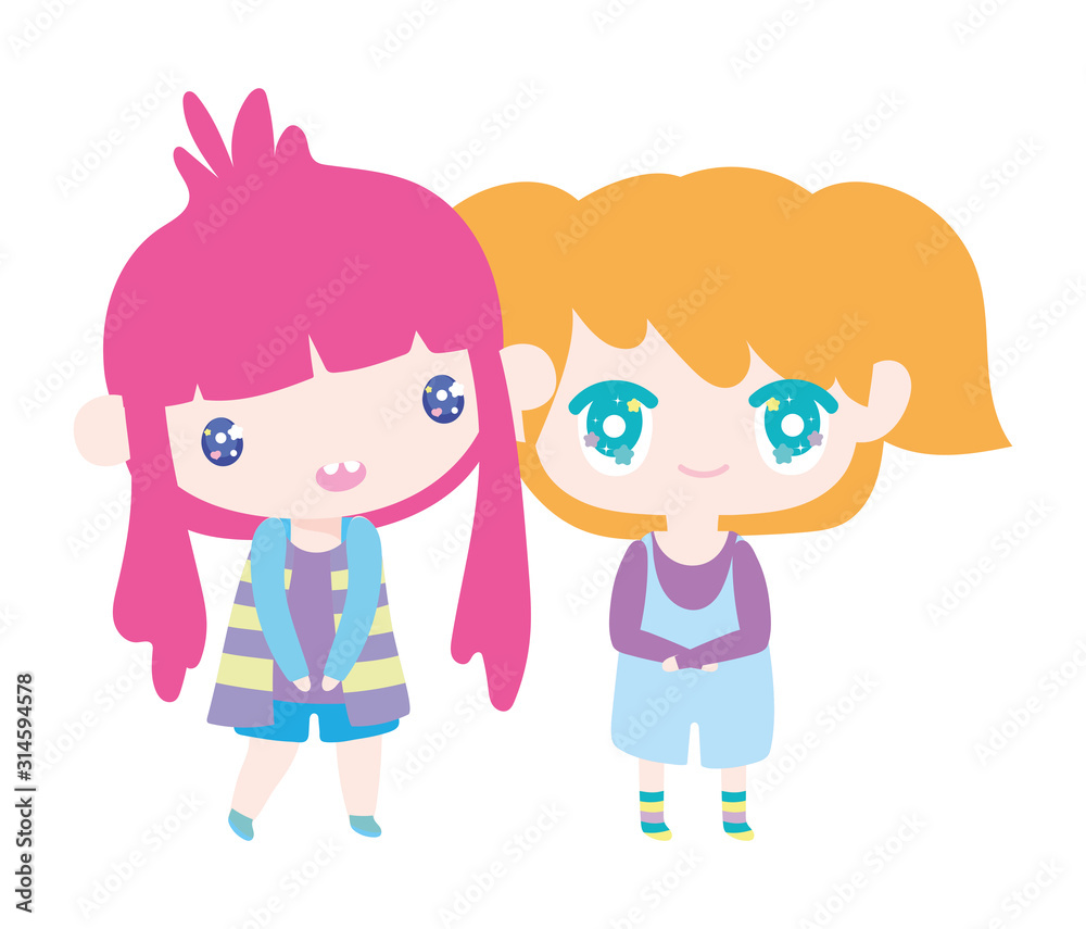 kids, cute little girls anime cartoon characters kids, cute little girls anime cartoon characters