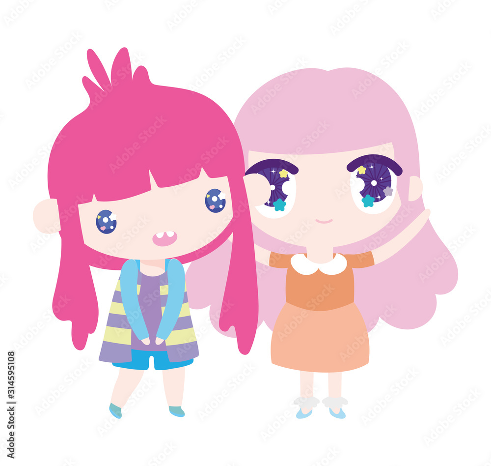 kids, cute little girls anime cartoon characters kids, cute little girls anime cartoon characters
