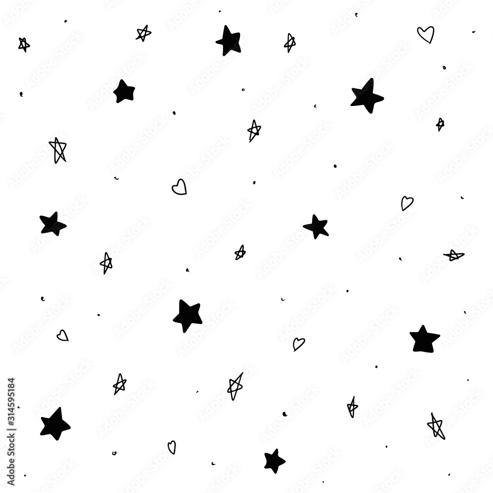 Vector Star Pattern Background.pattern of star doodle.Star hand drawn.Vector EPS 10. Vector Star Pattern Background.pattern of star doodle.Star hand drawn.Vector EPS 10.