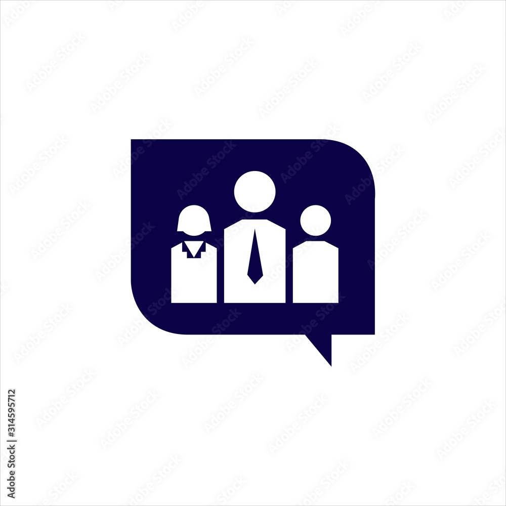 job search logo vector a businessman with dialog symbol for job seeker sign company job search logo vector a businessman with dialog symbol for job seeker sign company