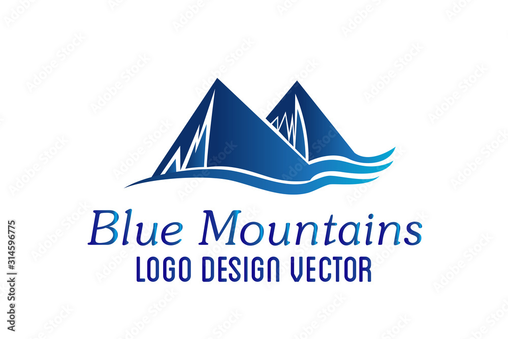 Logo mountains vector design