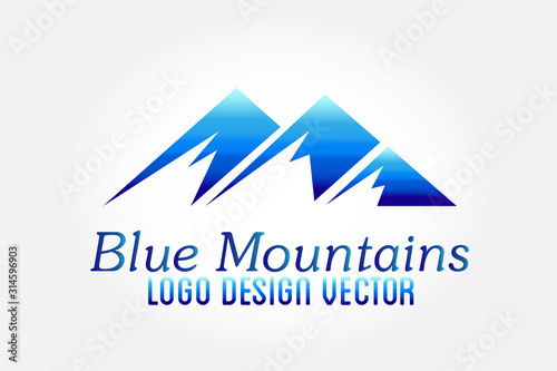 Logo mountains icon logotype vector