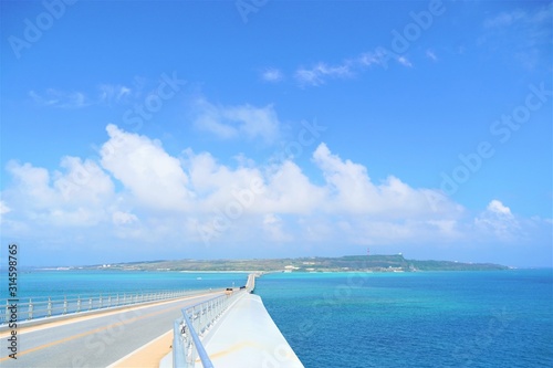 Irabu bridge in Miyako Okinawa Japan