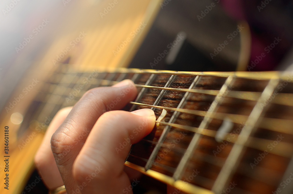 Close-up. acoustic guitar Close-up. acoustic guitar
