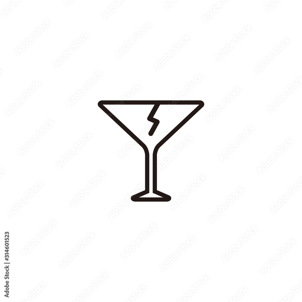 Fragile icon symbol vector illustration Fragile icon symbol vector illustration