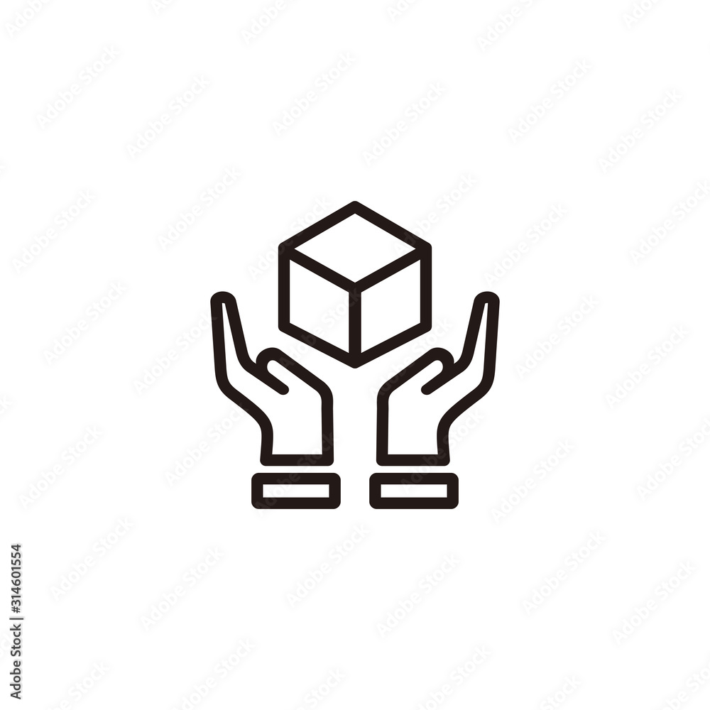 Handle with care icon symbol vector illustration