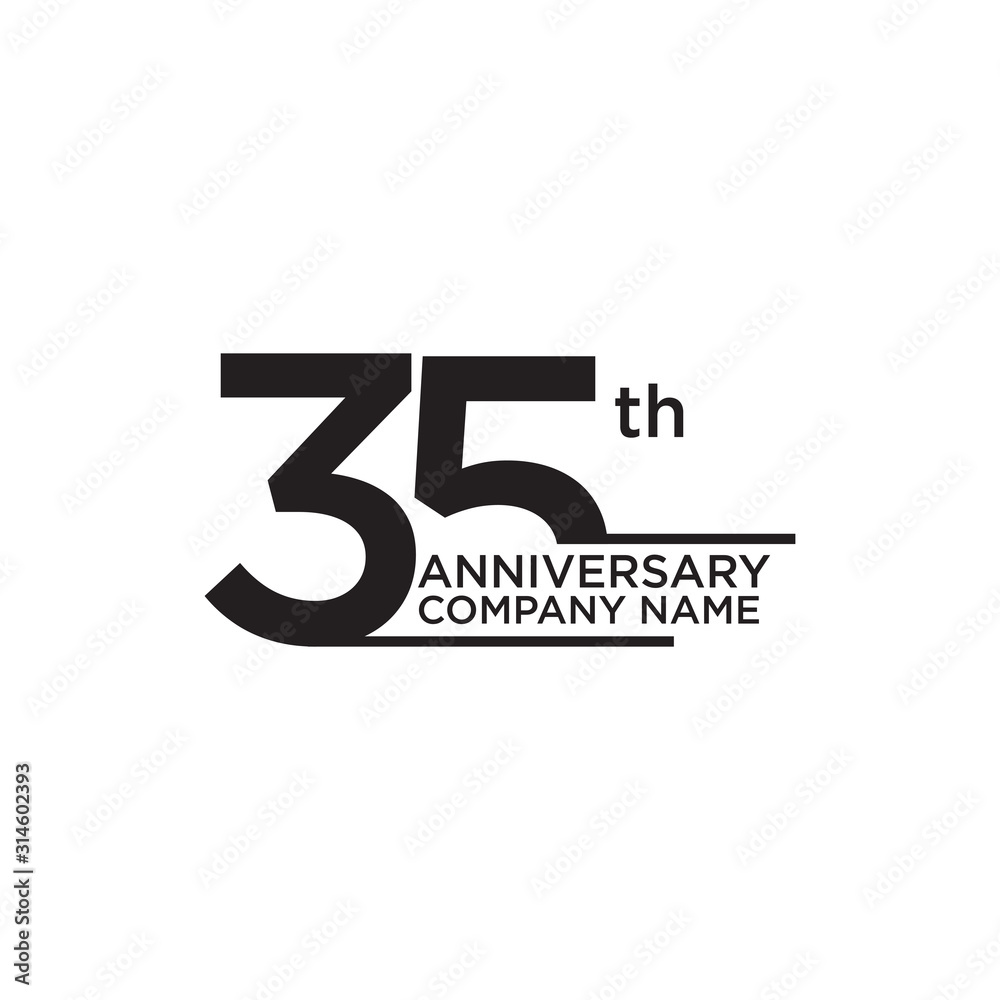 35th year anniversary icon logo design template 35th year anniversary icon logo design template