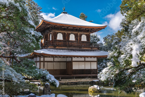 Photography 京都 銀閣寺の冬と雪景色
