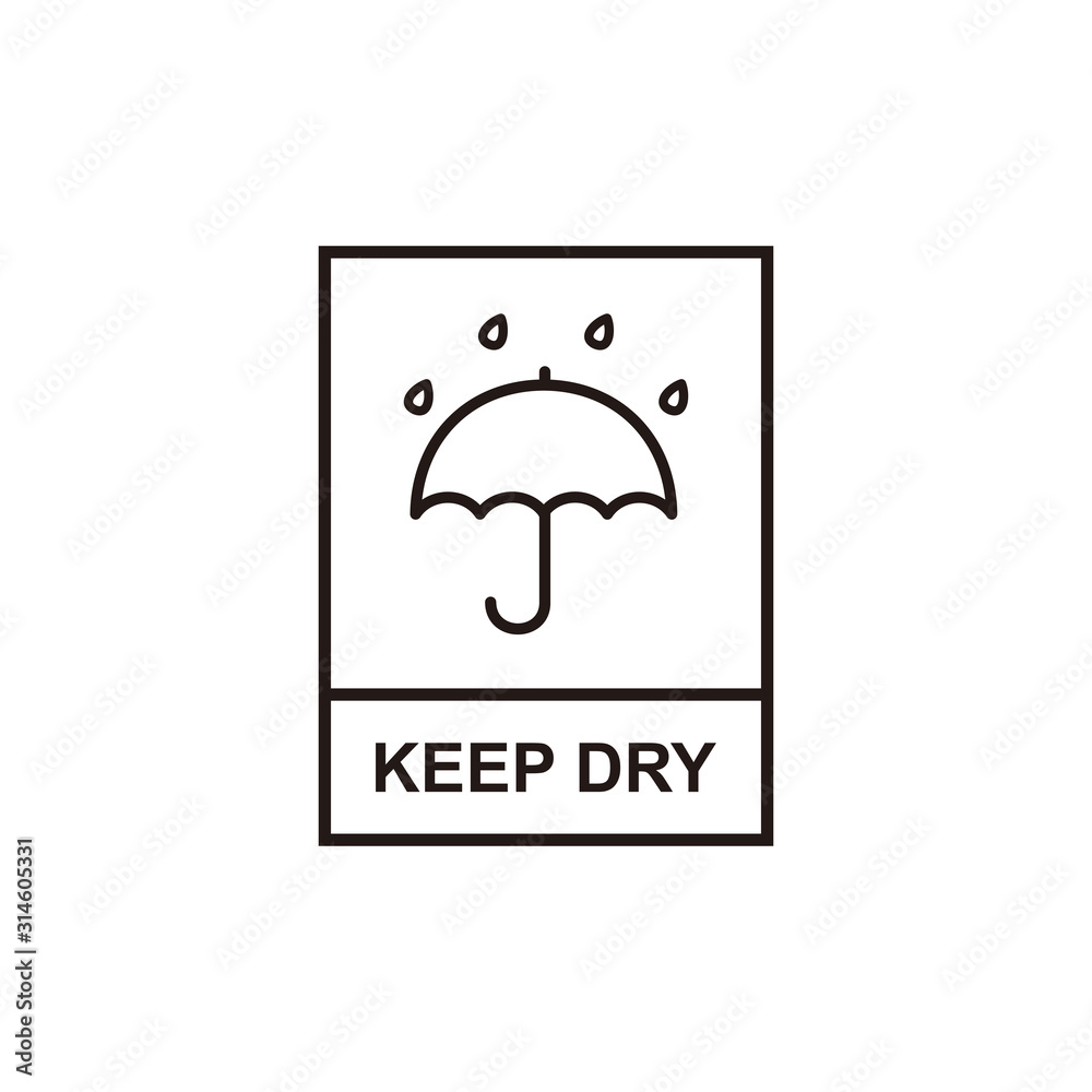 Keep dry icon symbol vector illustration Keep dry icon symbol vector illustration