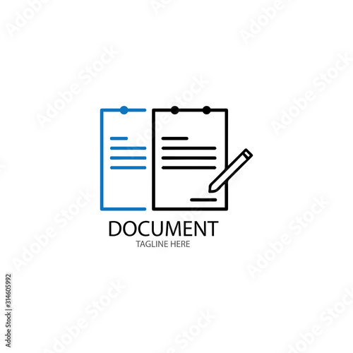 document icon with check and cross symbol vector illustration