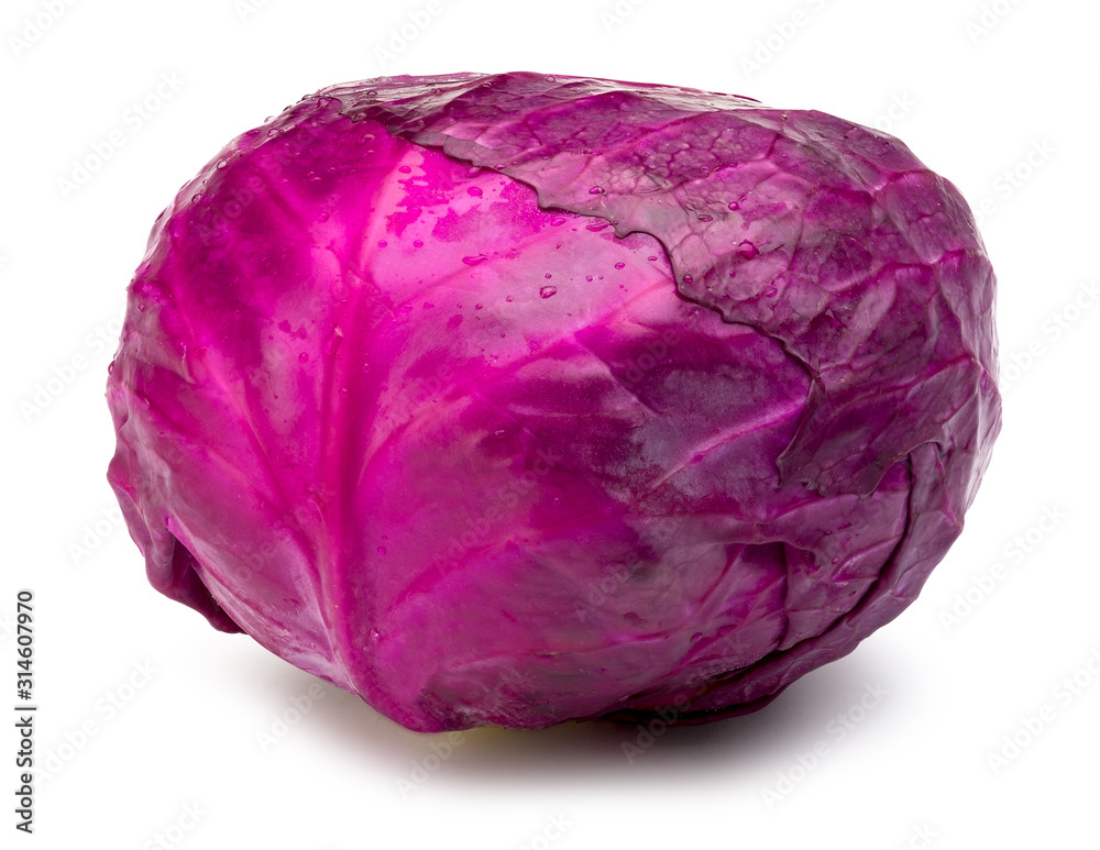 Fresh Purple cabbage isolated on white with clipping path. Fresh Purple cabbage isolated on white with clipping path.