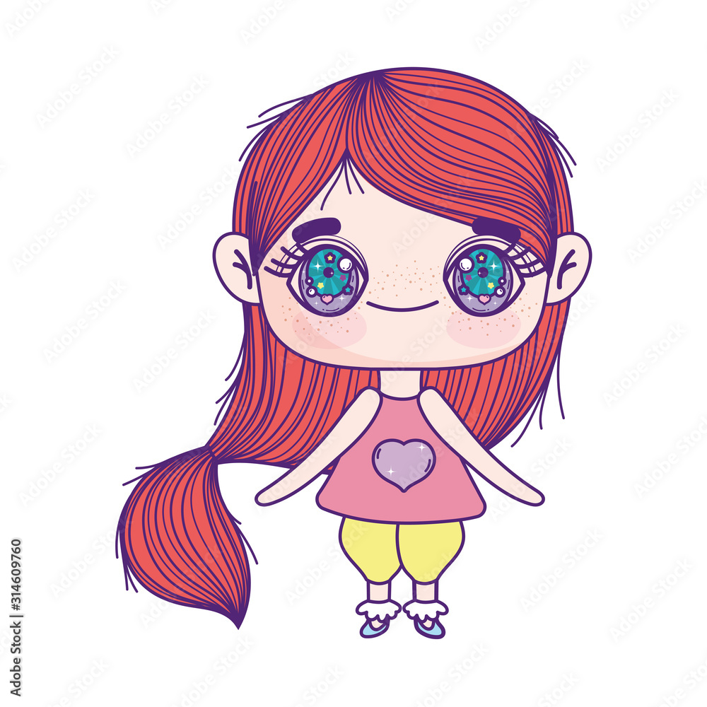 kids, cute little girl anime cartoon character kids, cute little girl anime cartoon character