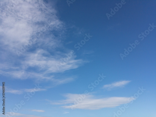 blue sky with clouds in the morning