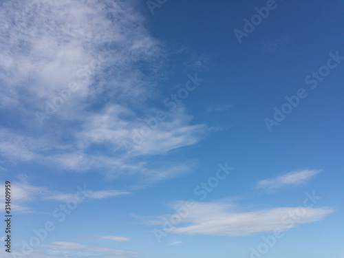 blue sky with clouds in the morning