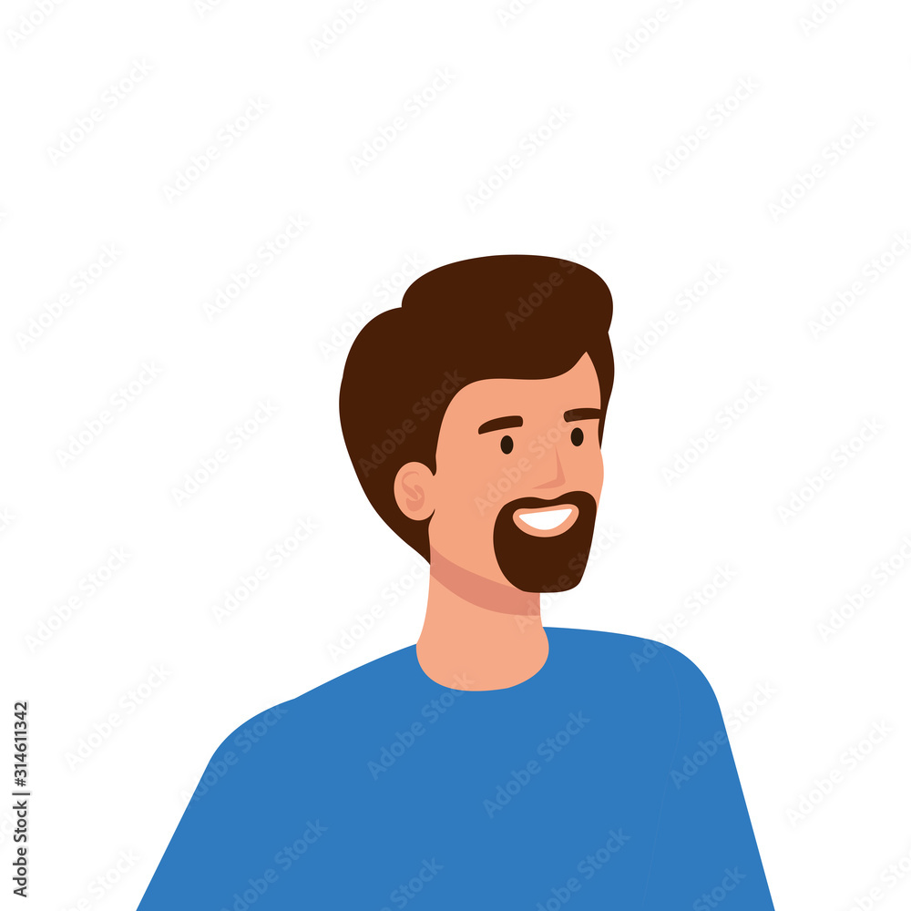 young man avatar character icon vector illustration design young man avatar character icon vector illustration design