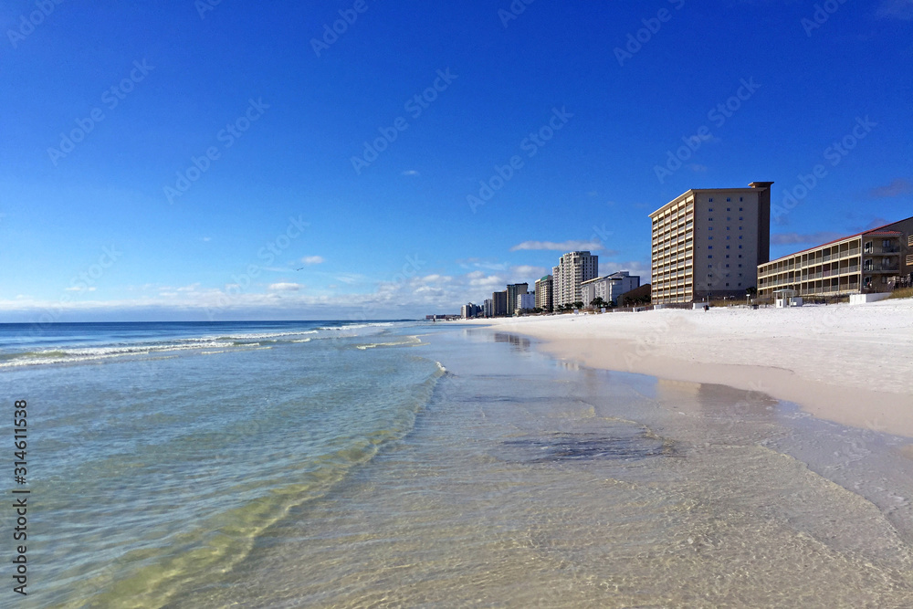 Destin, Florida Beach and the Gulf of Mexico on a Sunny Day Destin, Florida Beach and the Gulf of Mexico on a Sunny Day