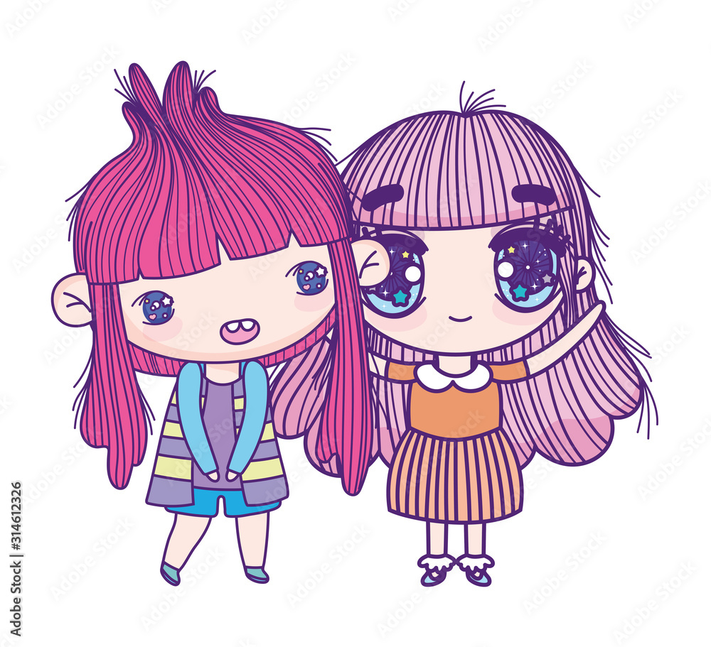 kids, cute little girls anime cartoon characters kids, cute little girls anime cartoon characters