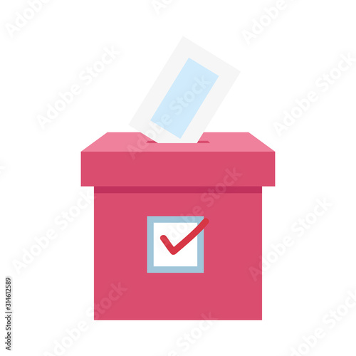 ballot box carton isolated icon vector illustration design