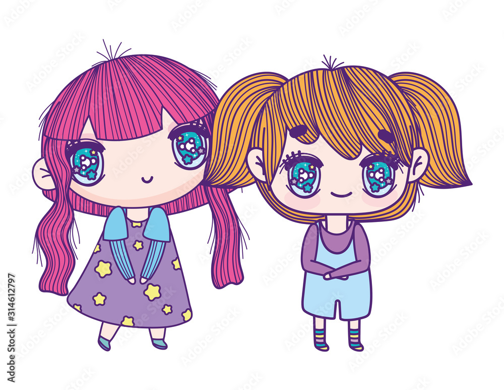 kids, cute little girls anime cartoon characters kids, cute little girls anime cartoon characters