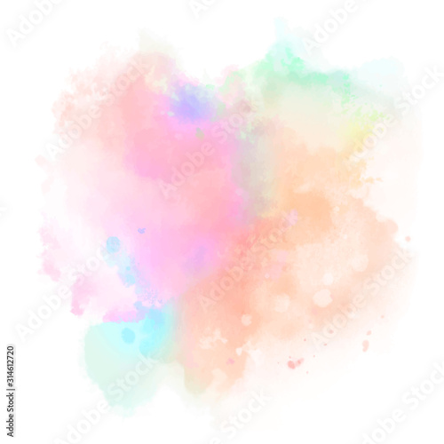 abstract colorful splashes on white background