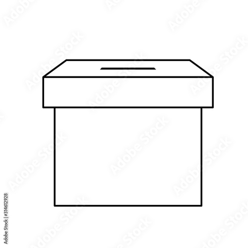 ballot box carton isolated icon vector illustration design