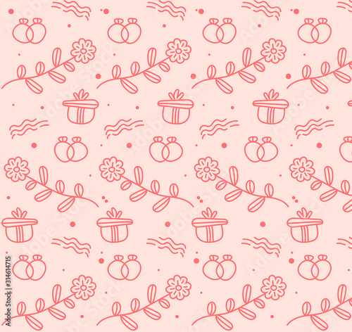 Pattern pastel valentines day background premium design