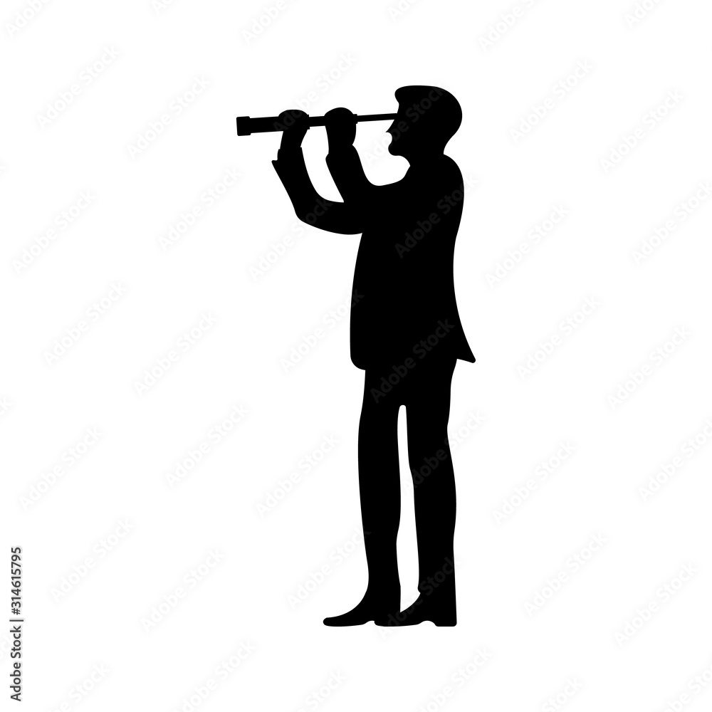 Businessman Silhouette Concept Icon and Label. Business People Symbol, Icon and Badge. Black and Simple Vector illustration Businessman Silhouette Concept Icon and Label. Business People Symbol, Icon and Badge. Black and Simple Vector illustration