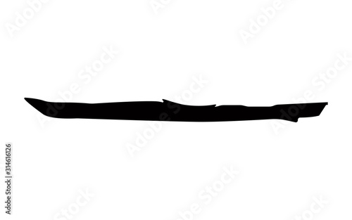 Kayak icon. Tourism equipment. River boat trip web elements. Vector illustration
