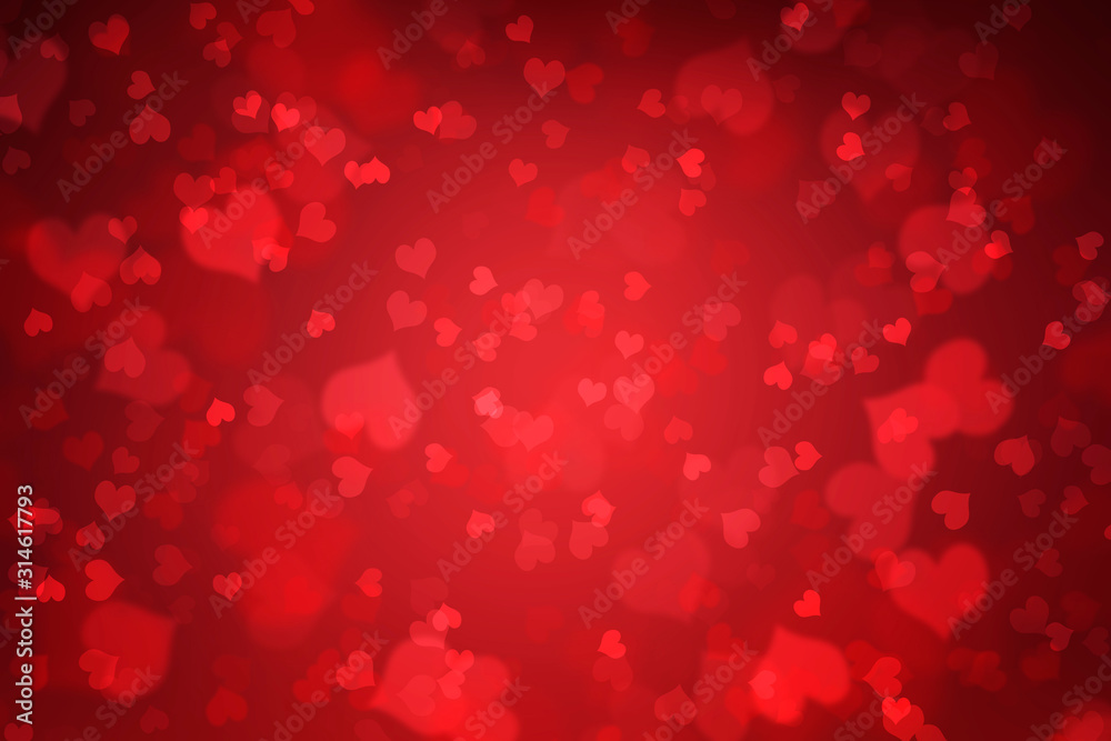 Valentines day red abstract background with hearts, women's day love gradient Valentines day red abstract background with hearts, women's day love gradient