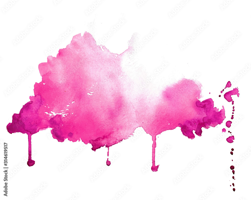 Obraz streszczenie różowy ręcznie malowane akwarela tekstury tła