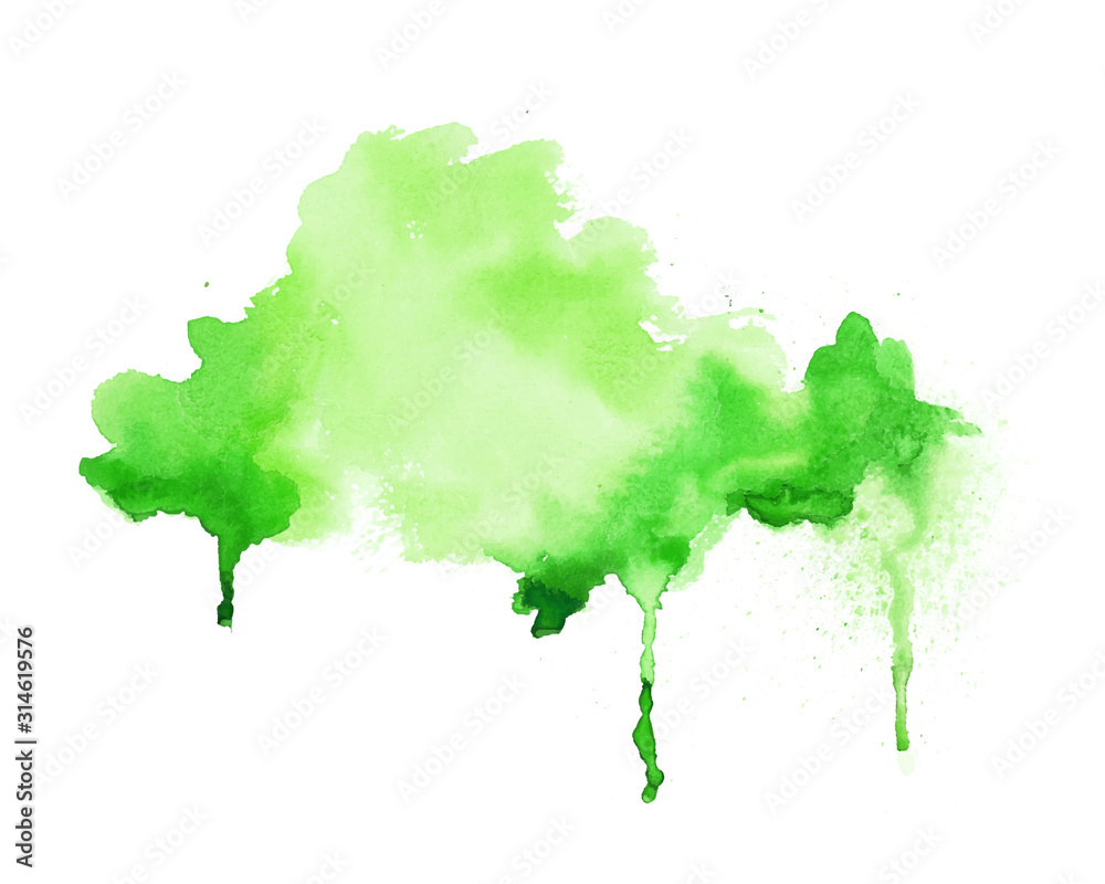 bright green watercolor hand painted texture background