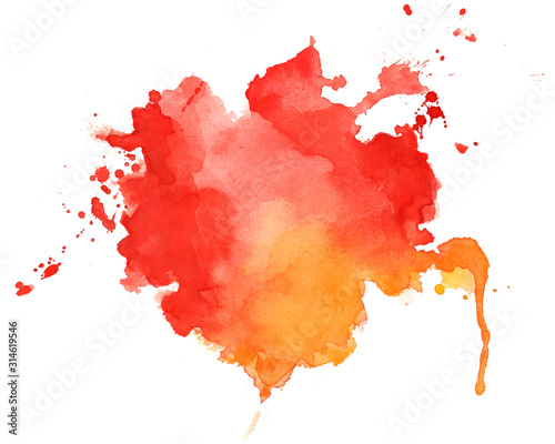 abstract red and orange watercolor texture background