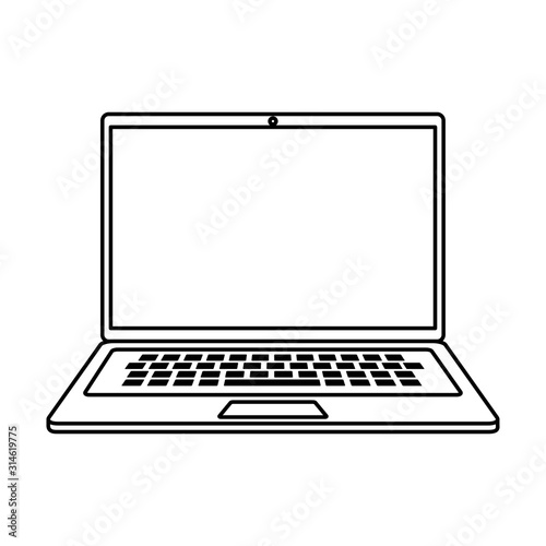 laptop computer device isolated icon vector illustration design