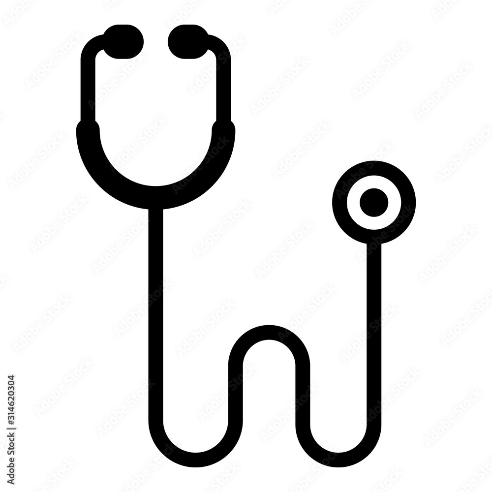 Stethoscope icon. Outline stethoscope vector icon for web design isolated on white background Stethoscope icon. Outline stethoscope vector icon for web design isolated on white background