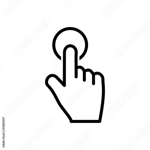 Finger icon, pointer signage trendy