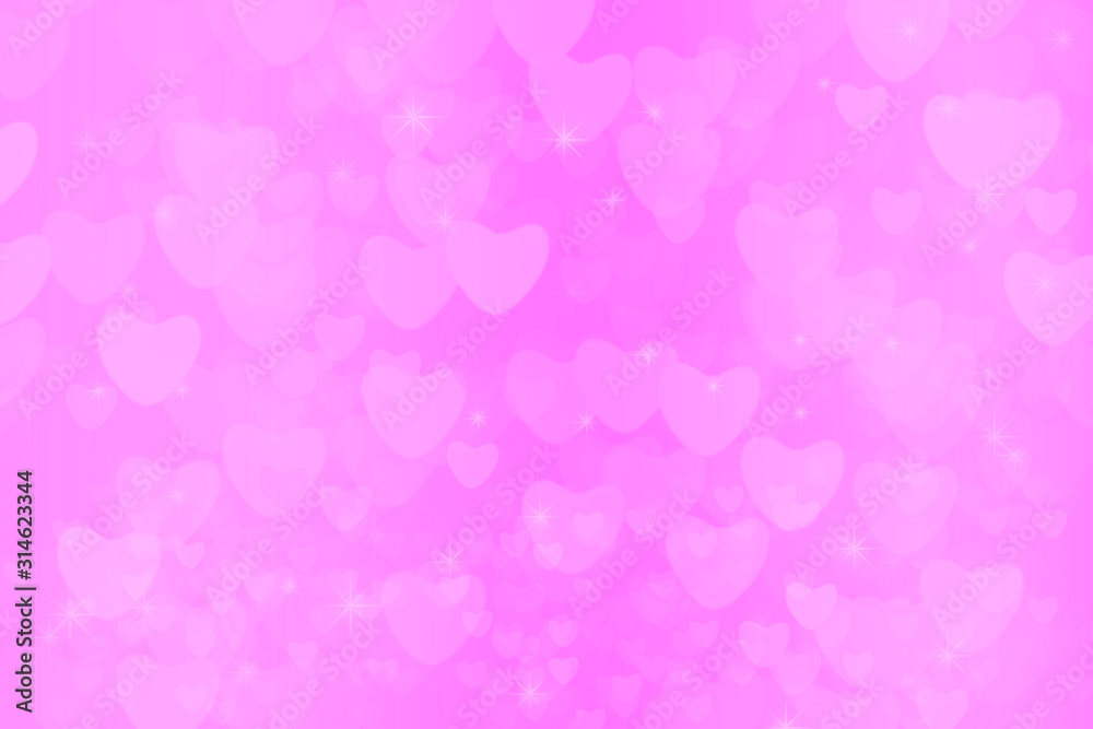 light pink heart star rainbow bubble and white heart abstract