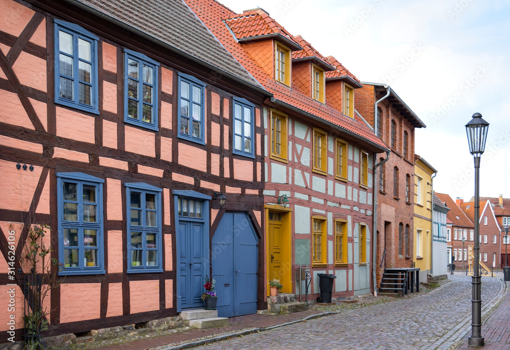 In Röbel you will find many old, restored half-timbered houses.