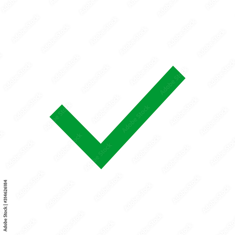 Check mark signage icon vector Check mark signage icon vector