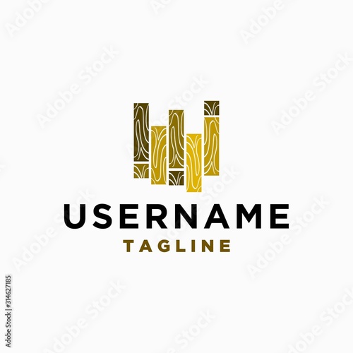 wood floor logo design inspiration . flooring deck logo design . wood mat logo design . perquet icon template