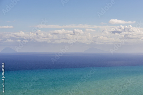View on Tyrrhenian Sea near Cefalu city on Sicily Island in Italy
