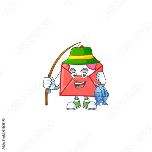 A Picture of happy Fishing love letter design