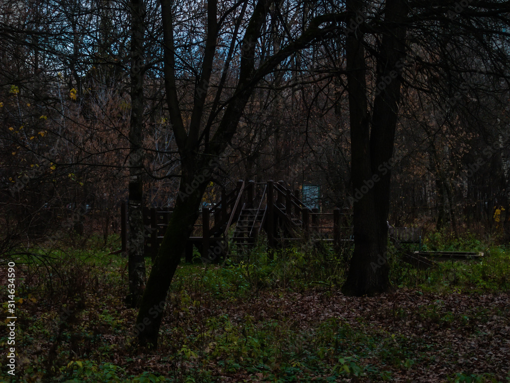 children's Playground on the edge of the forest, Moscow children's Playground on the edge of the forest, Moscow