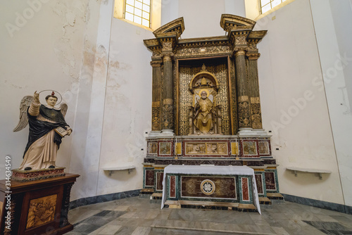 Saint Nicholas Church located in historic part of Randazzo city on Sicily Island in Italy photo