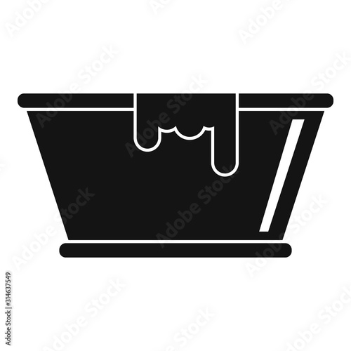 Milk basin icon. Simple illustration of milk basin vector icon for web design isolated on white background