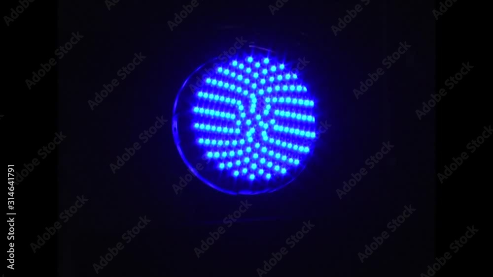 Glowing disco lantern. Blue, red shades of light preparation for the event. Glowing disco lantern. Blue, red shades of light preparation for the event.