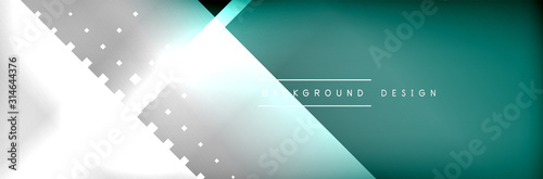 Abstract background - squares and lines composition created with lights and shadows. Technology or business digital template